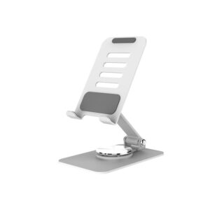L24-A Magnetic Foldable Phone Stand – Stable, Portable, and Fully Adjustable phone holder for desk white color
